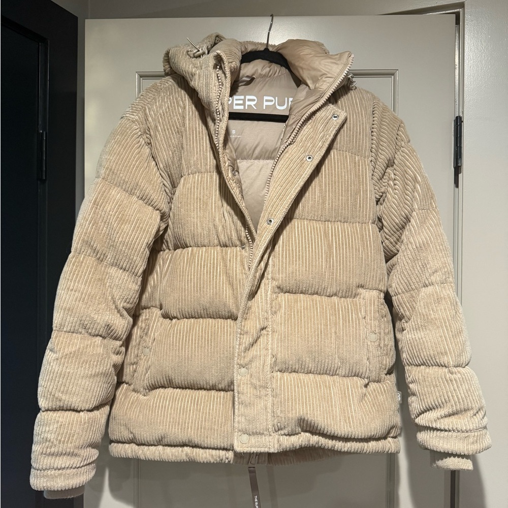Beige - Corduroy - Aritzia Super Puff - Size S - Great Condition!